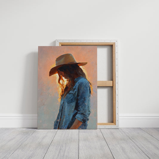 Sunset Glow On Denim Blue