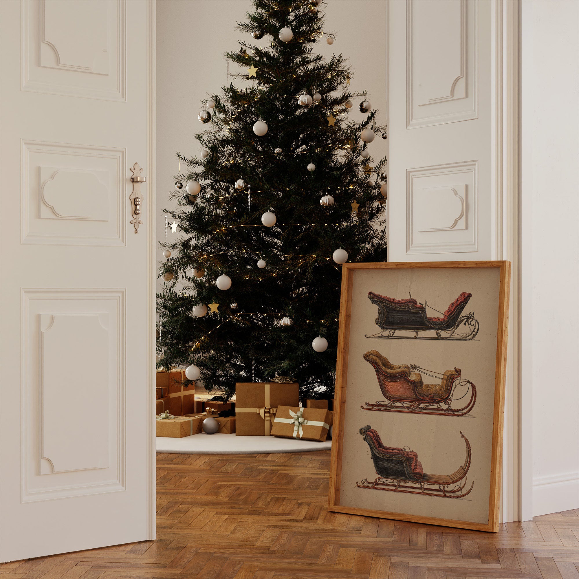 Vintage Sleighs Await December Magic