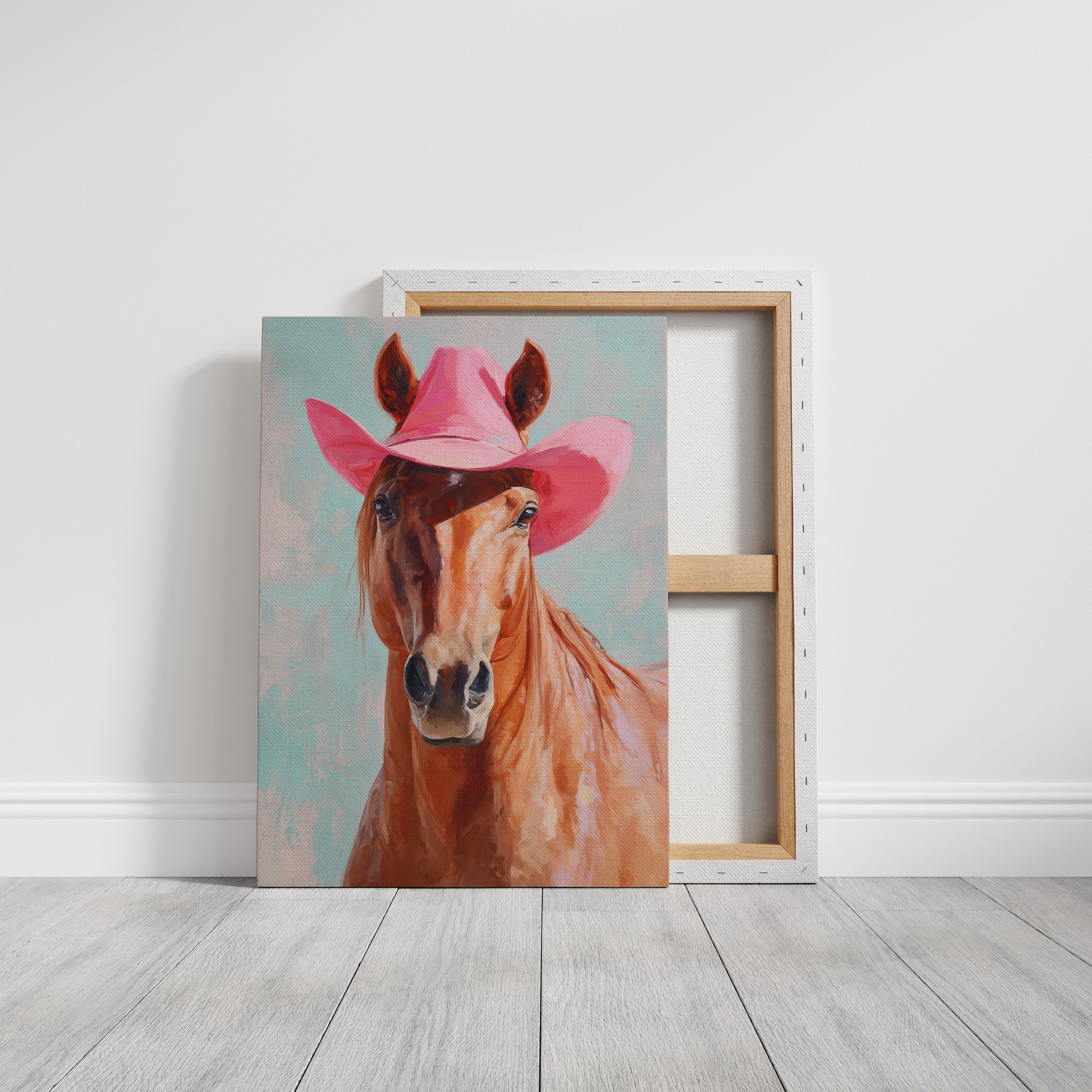 Pink Cowgirl Rides At Dawn
