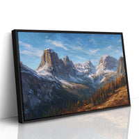 Autumn Pines Meet Winter Peaks