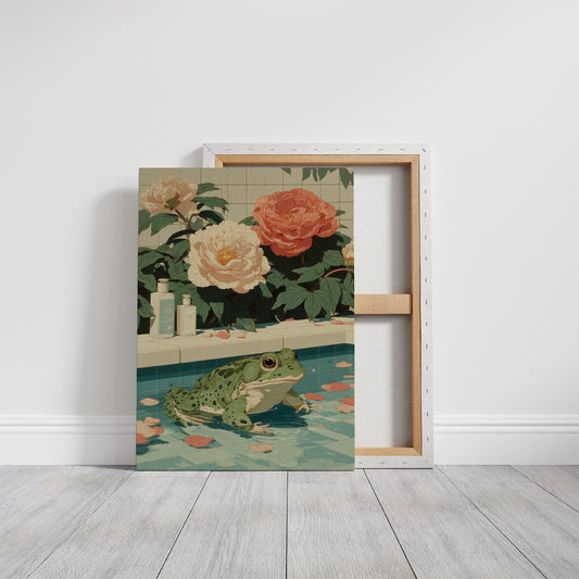 Frog Prince Meets Garden Peonies