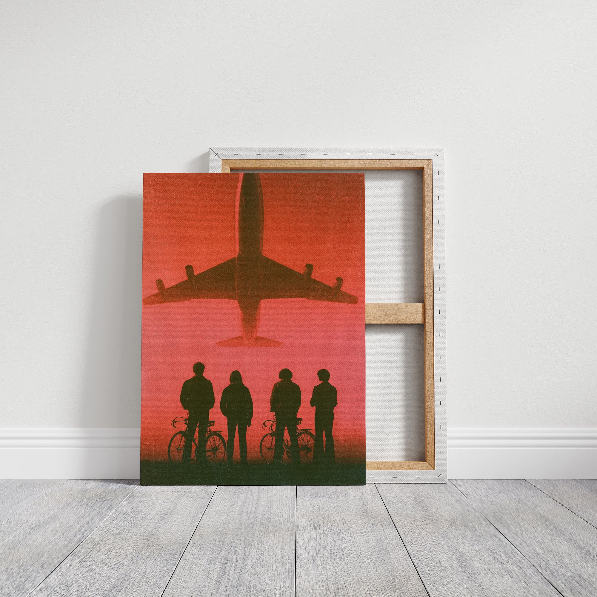 Kids Watch Jet Fly Overhead