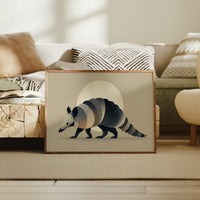 Moonlit Armadillo Carries Desert Patterns