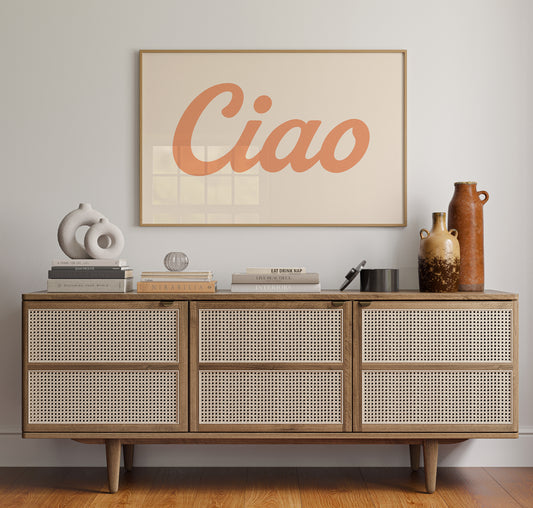 Ciao Retro Wall Art Print