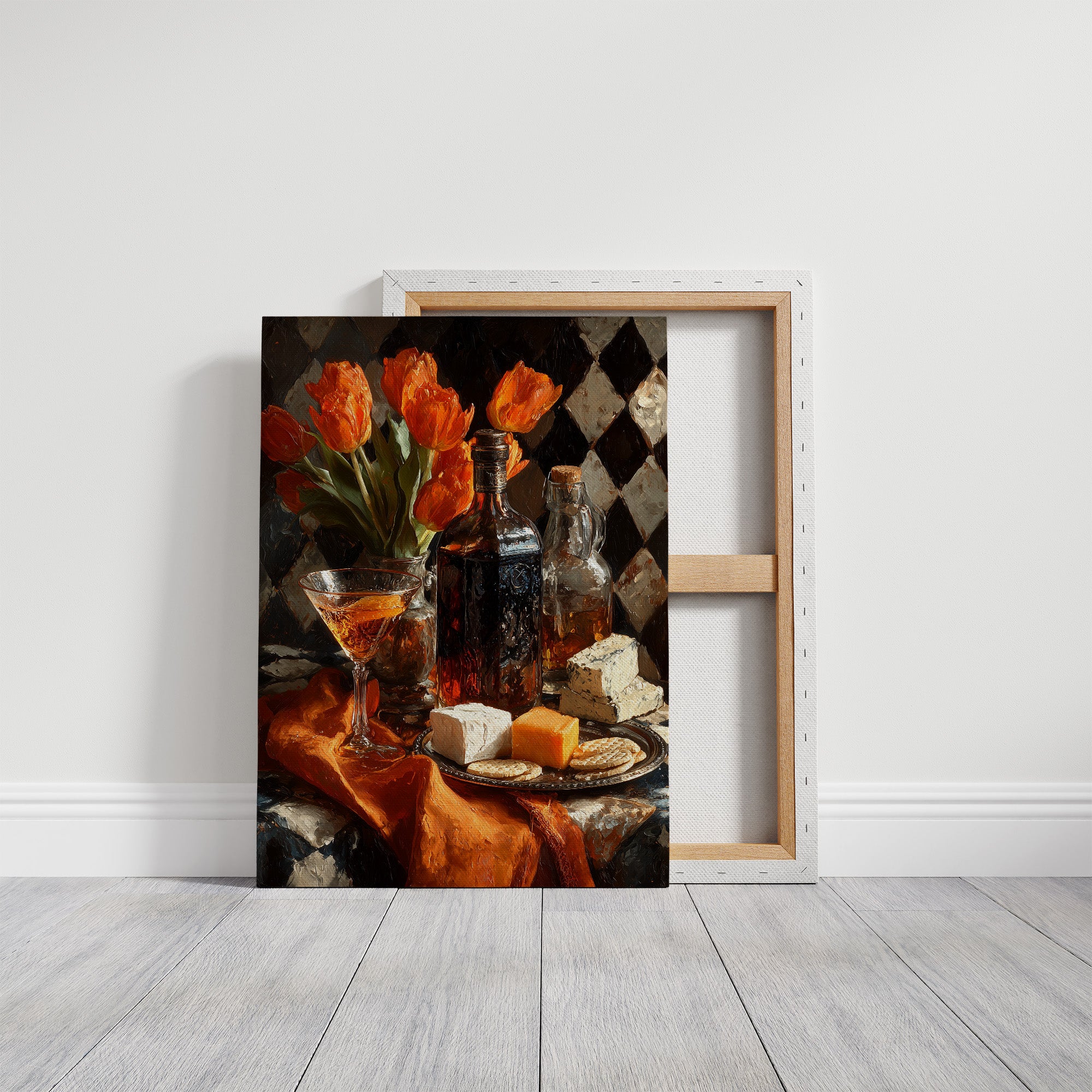 Tulips, Wine, and Cheese Board