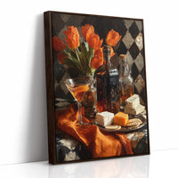 Tulips, Wine, and Cheese Board