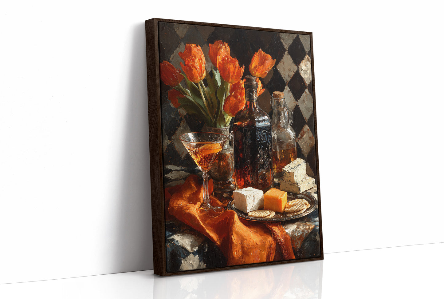 Tulips, Wine, and Cheese Board