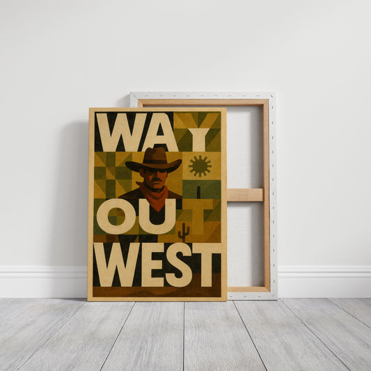 Way Out West Cowboy Poster