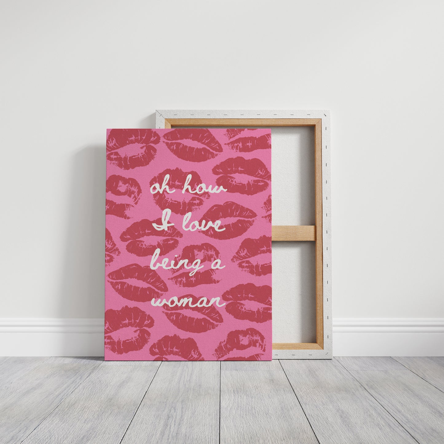 Pink Kisses Paint Sweet Messages