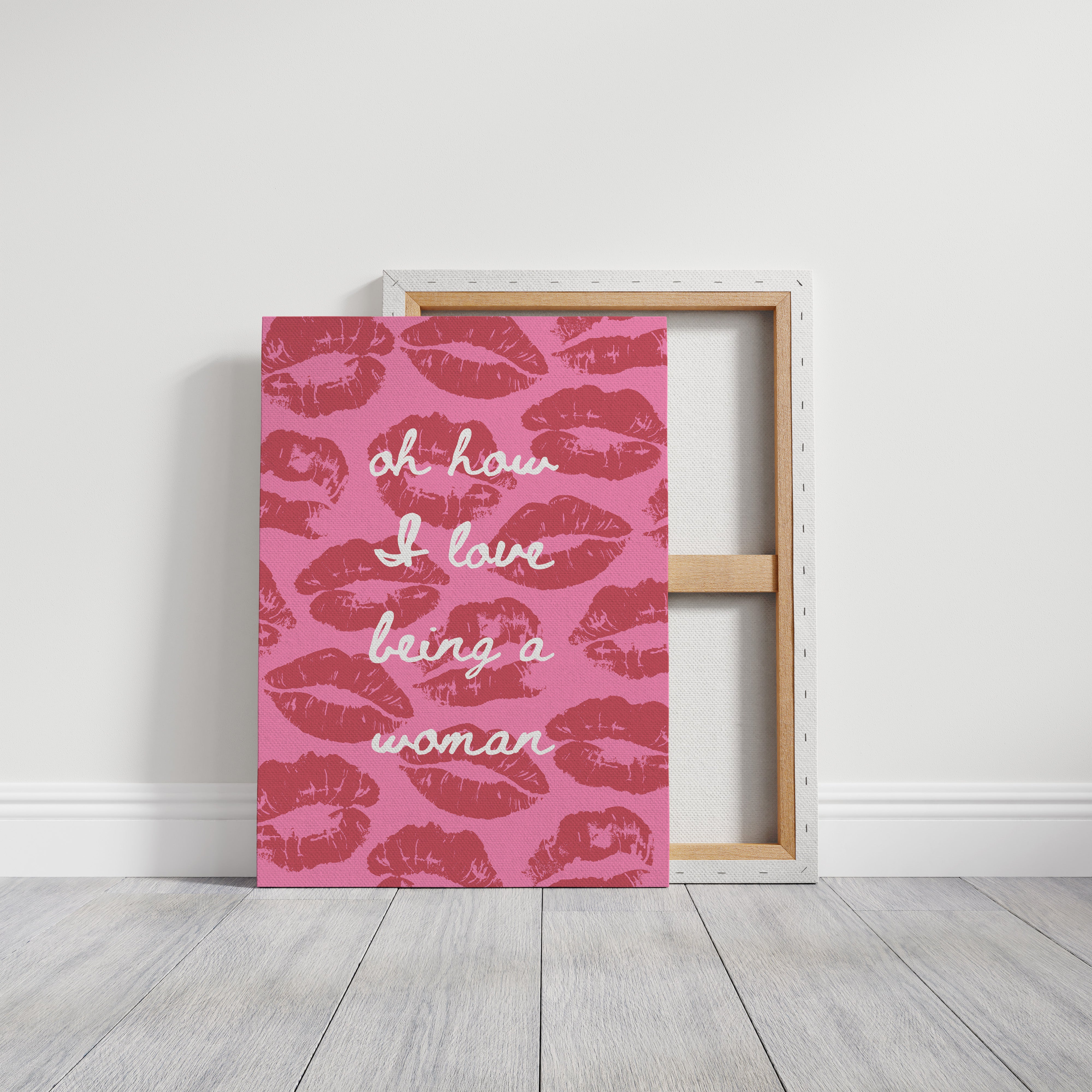 Pink Kisses Paint Sweet Messages