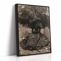 Resting Witch Face, print in a black frame