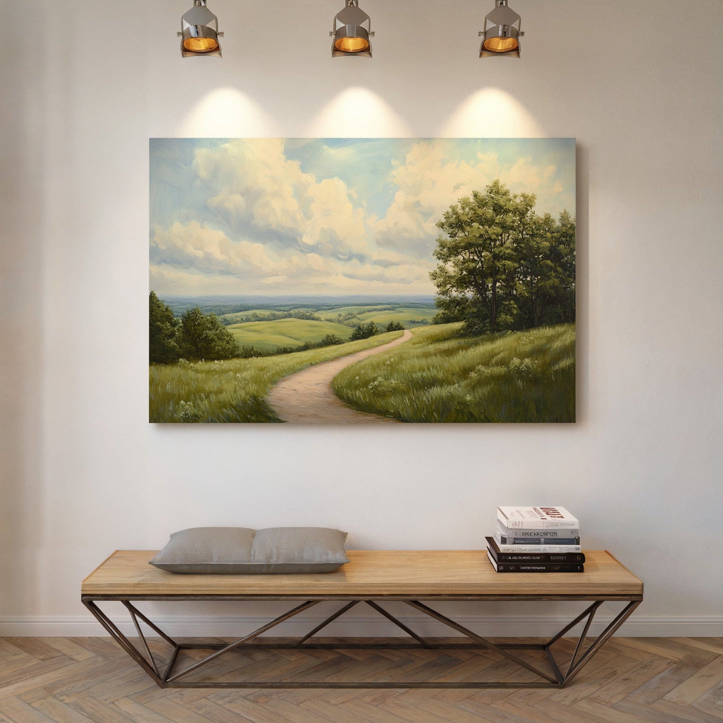 Summer Path Through Rolling Meadows