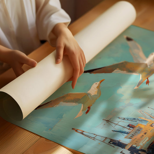 Harbor Freedom Above Industrial Waters