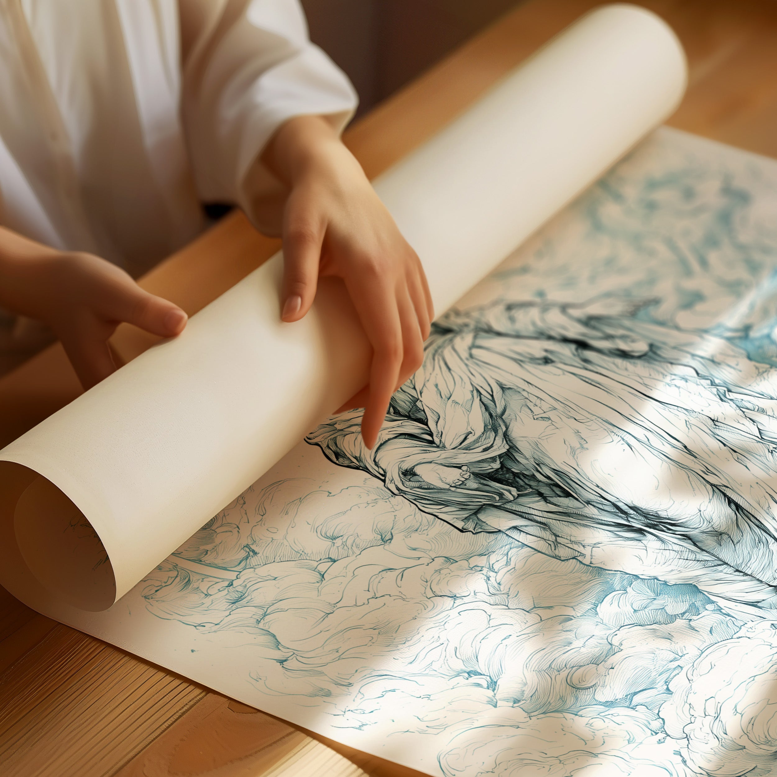 Our Lady of the Clouds — Blue Line Devotional Print