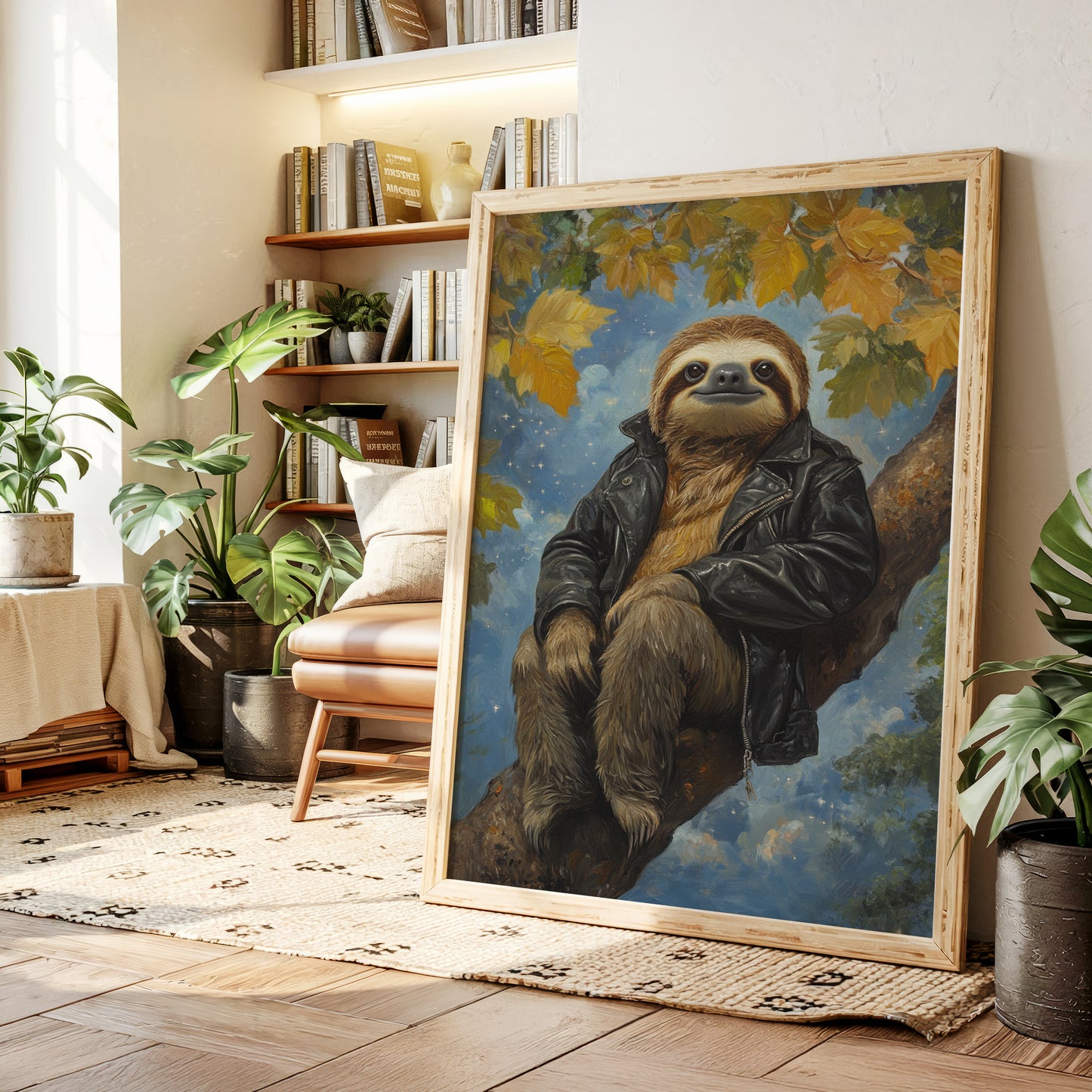 Sloth in a Leather Jacket
