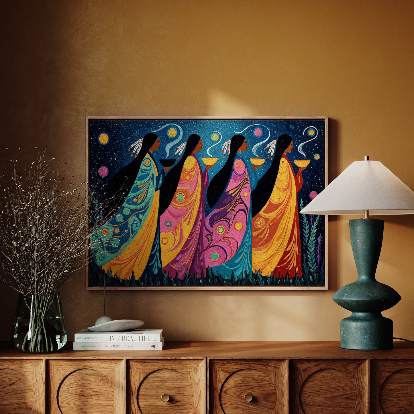 Sacred Stars Dance Through Night