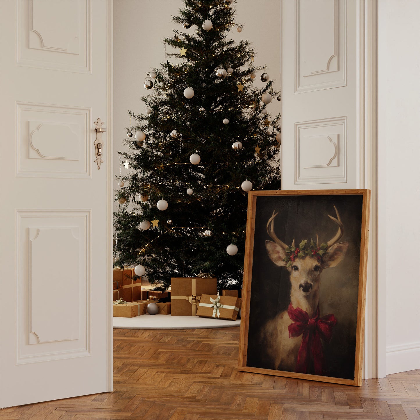 December's Gift Wears Holly Crown