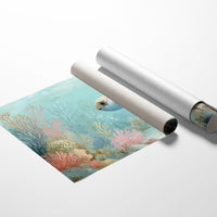 Pufferfish Drifts Through Coral Symphony