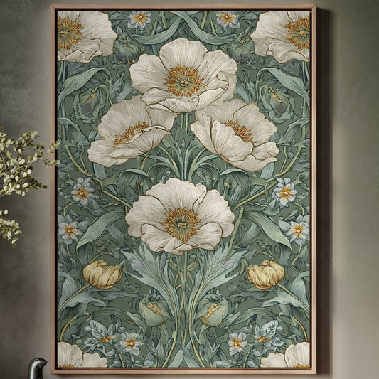 Delicate Blossoms on Verdant Background