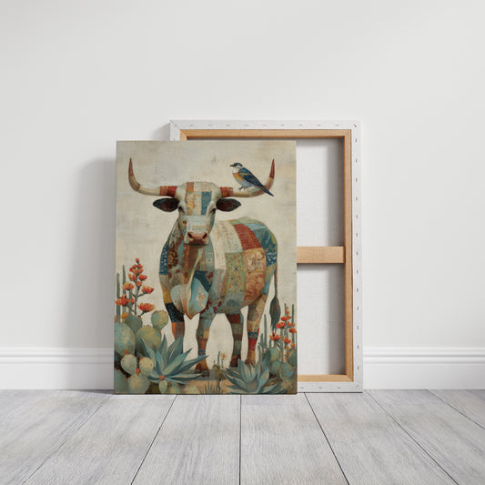 Patchwork Bull With Desert Song