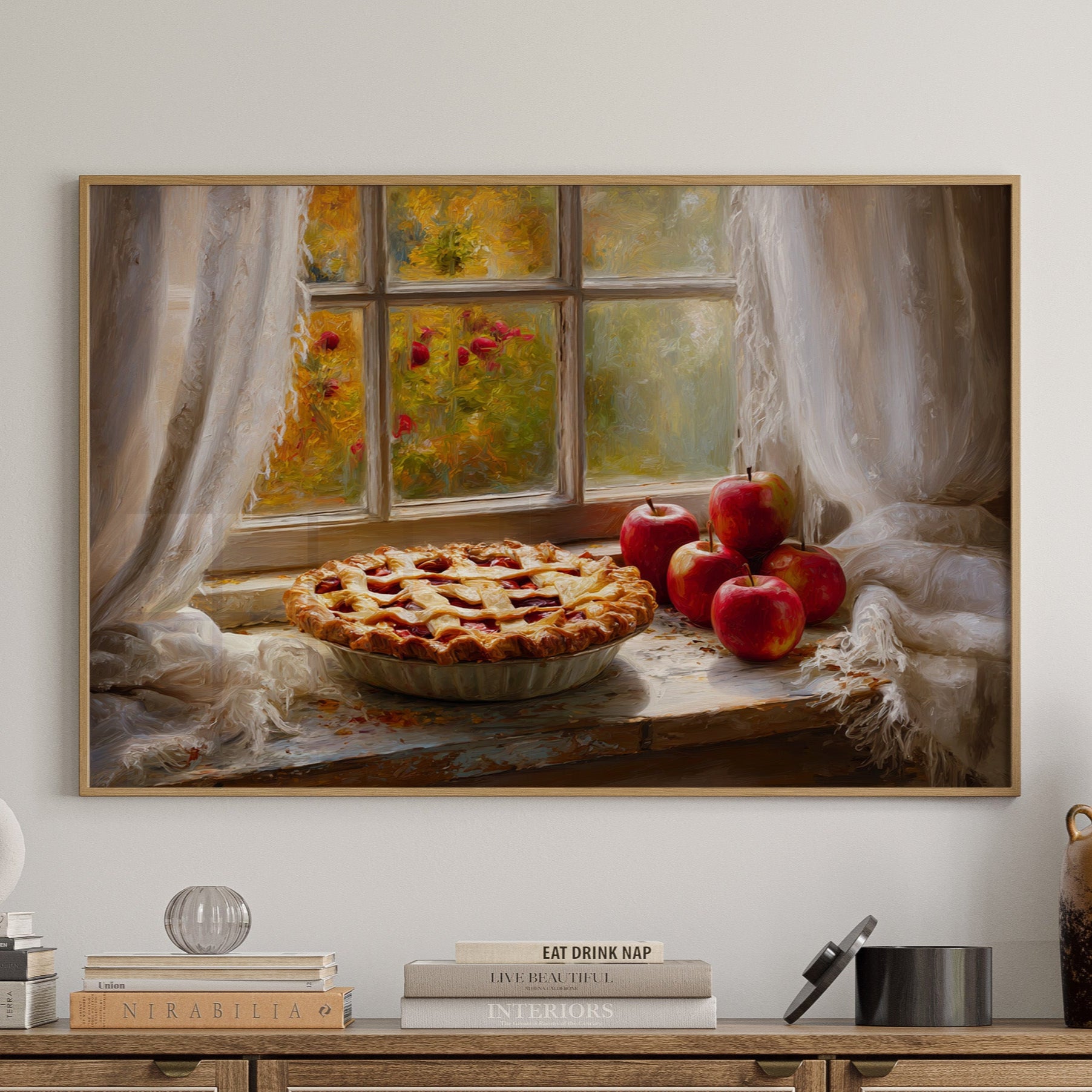 Autumn Pie By Garden Window Light