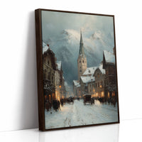 An Alpine Village at Dusk