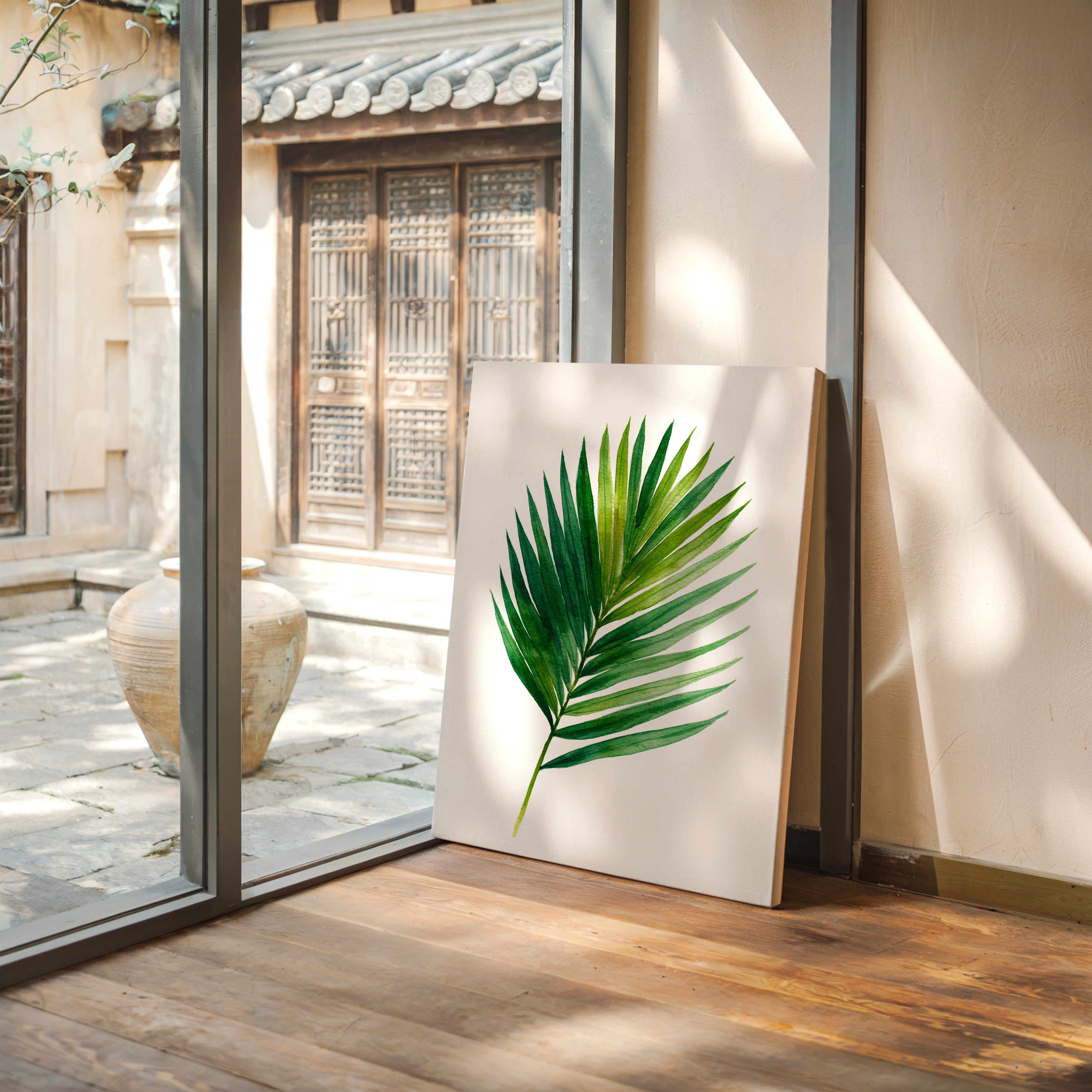 Emerald Fronds in Gentle Breeze