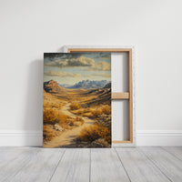 Winding Trail Through Golden Desert
