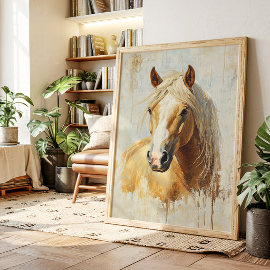 Golden Palomino in Brushstroke Light