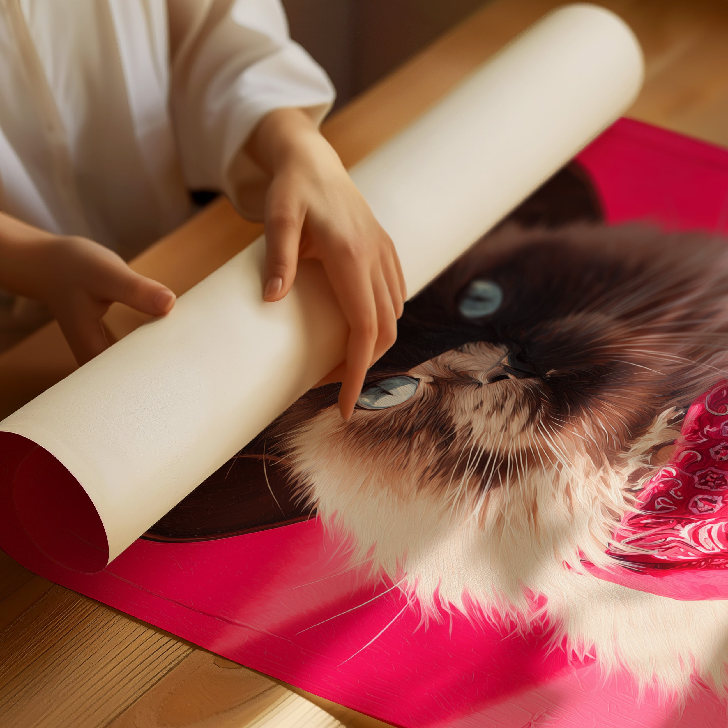 Feline Sheriff Rules Pink Mountains