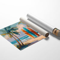 Surfboards Await Turquoise Tides