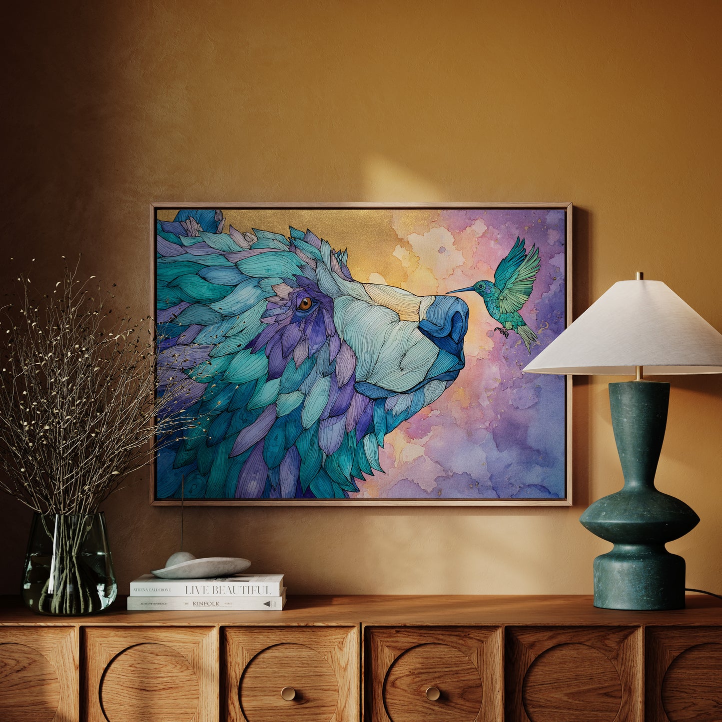 Bear And Hummingbird Share Dawn's Song