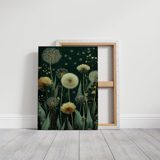 Dandelions Dance Under Midnight Stars