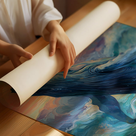 Cerulean Giant Beneath Sunset Skies