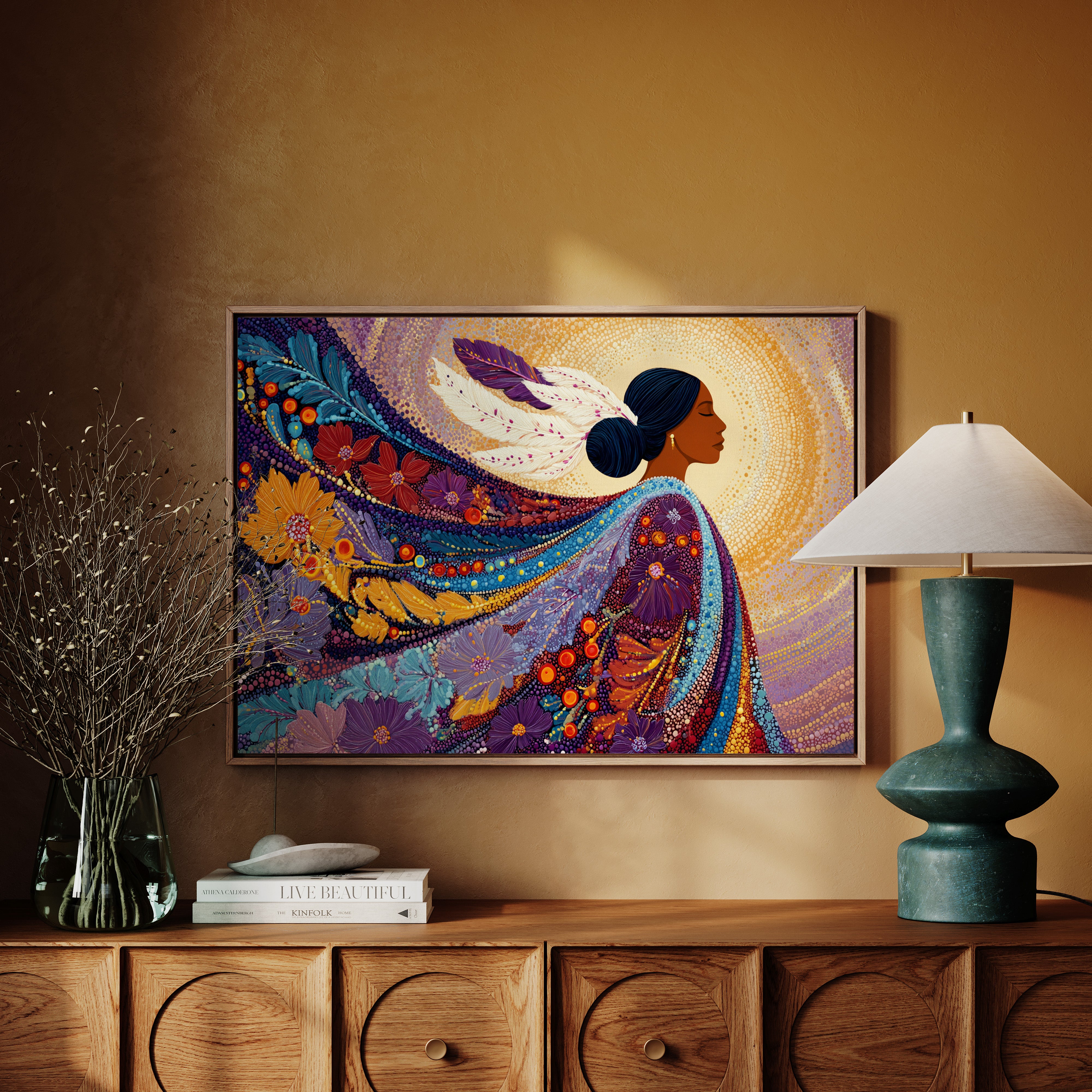 Sacred Flowers Dance In Evening Light