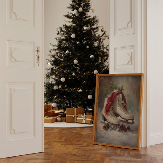 Vintage Skates Await Winter's Dance