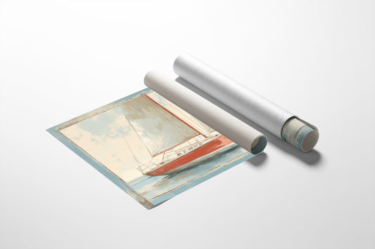 Crimson Sails On Tranquil Waters