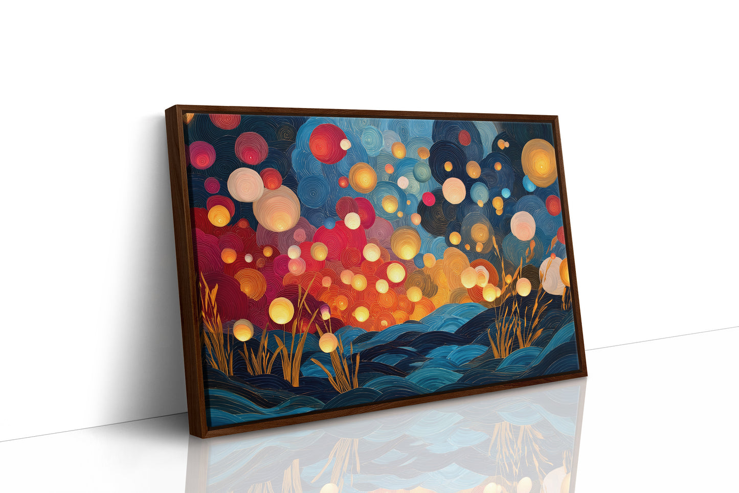 Fireflies Dance Above Midnight Waves