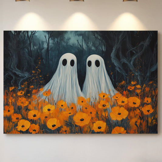 Spectral Friends Among Autumn Poppies