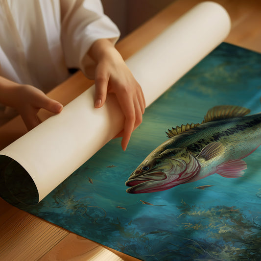 Sunlit Bass In Aqua Depths