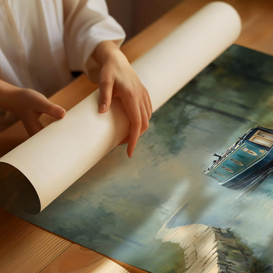 Narrowboat Whispers Through Mist