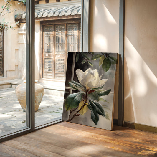 Petals Beneath the Window's Gaze