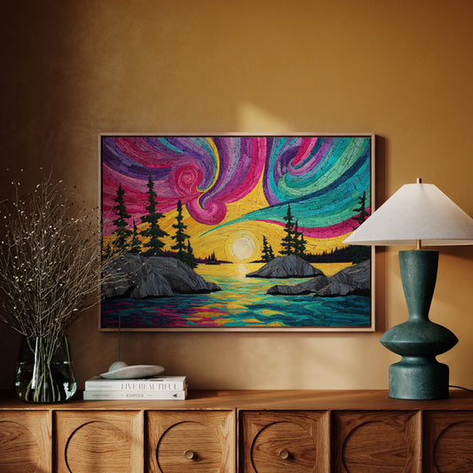 Northern Lights Paint Summer Waters