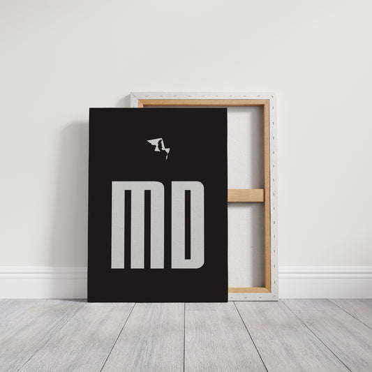 Bold Letters Map Maryland's Story