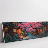 Lantern Street Beneath Cherry Blossoms