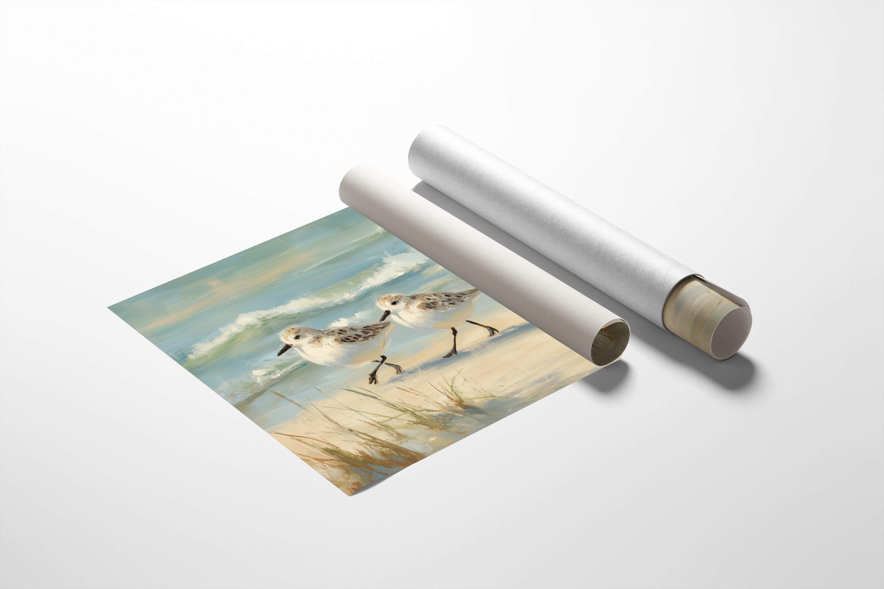 Sandpipers Dance Along Tidal Edge