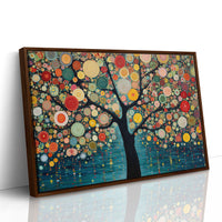 Circles Dance Through Teal Night