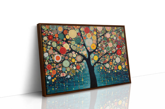 Circles Dance Through Teal Night