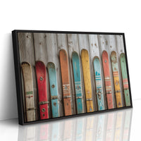 Colors Rest Against Weathered Wood