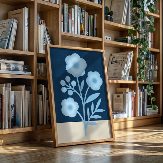 Midnight Garden Blooms In Blue
